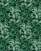 Tropical Green Floral Abstract Pattern Rug