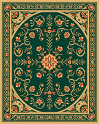 Ornate Floral Arabesque Medallion Rug