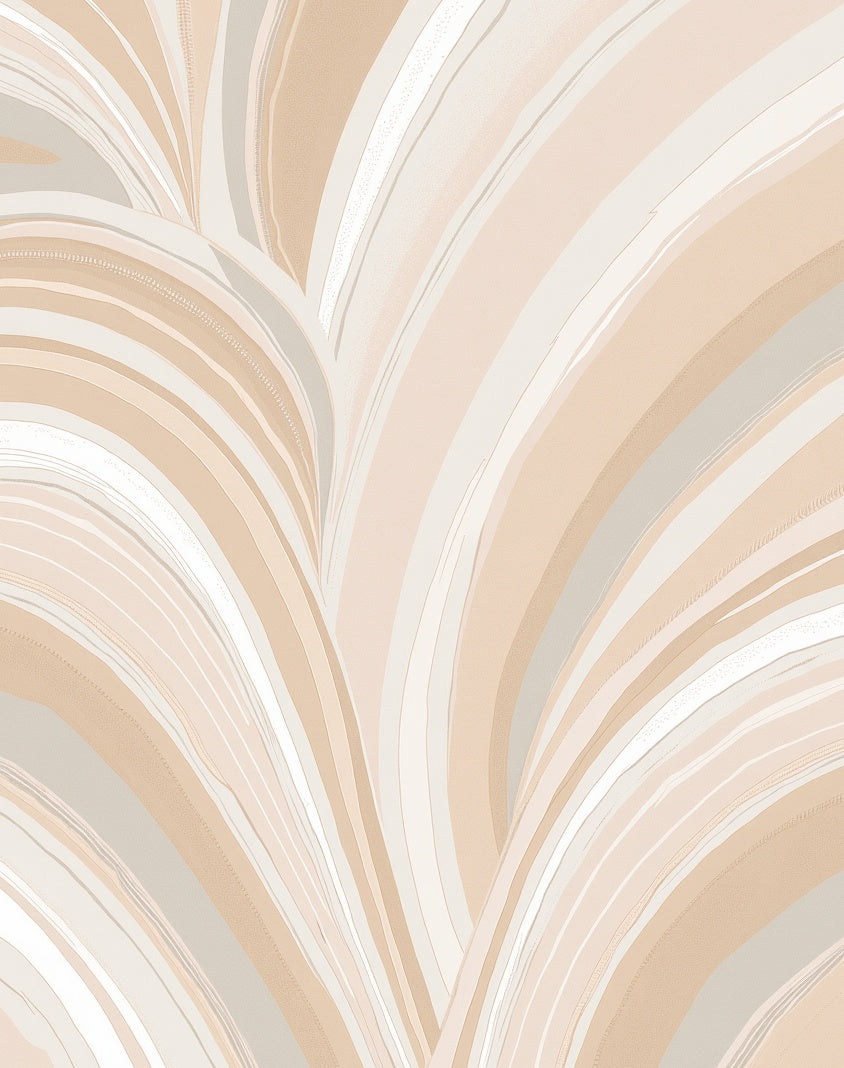 Modern Abstract Swirled Pastel Rug
