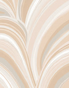 Modern Abstract Swirled Pastel Rug
