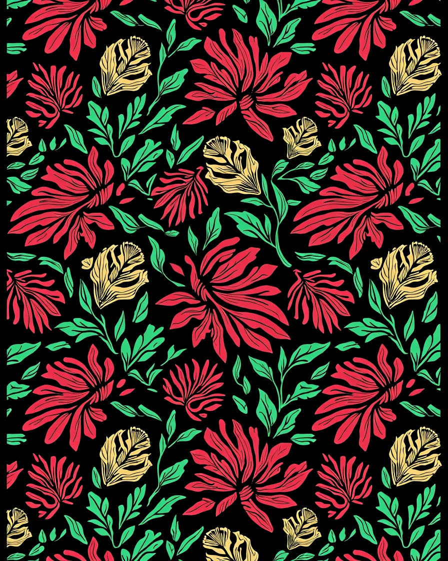 Bold Floral Pattern Design Rug