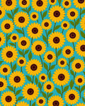 Bright Yellow Sunflowers Pattern Rug