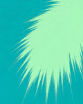 Abstract Teal Mint Burst Design Rug