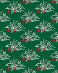 Evergreen Branch Orb Pattern Rug