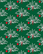Evergreen Branch Orb Pattern Rug