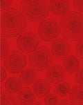 Bold Red Swirl Pattern Rug