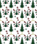 Frosted Pine and Holly Garland Rug