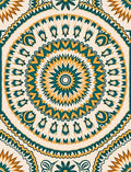 Radiant Sunburst Mandala Pattern Design Rug