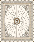 Radiant Sunburst Elegant Outline Rug