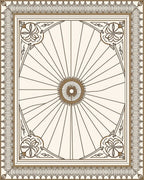 Radiant Sunburst Elegant Outline Rug