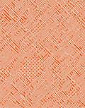 Orange White Labyrinth Pattern Rug