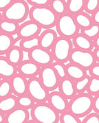 Playful Pink Abstract Organic Shapes Rug