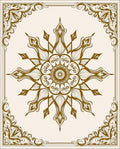 Ornate Floral Medallion Pattern Rug