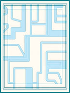 Geometric Lines Maze Pattern Design Rug