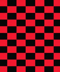 Bold Red Black Checkered Pattern Rug