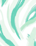 Abstract Aqua Brush Stroke Pattern Rug