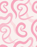 Pink Swirl Abstract Pattern Rug