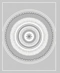 Monochromatic Geometric Mandala Pattern Rug
