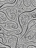 Abstract Swirls Black And White Design Rug