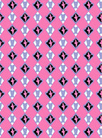 Pink Abstract Diamond Pattern Rug