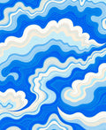 Ocean Wave Abstract Swirls Rug