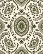 Olive Green Intricate Mandala Pattern Rug