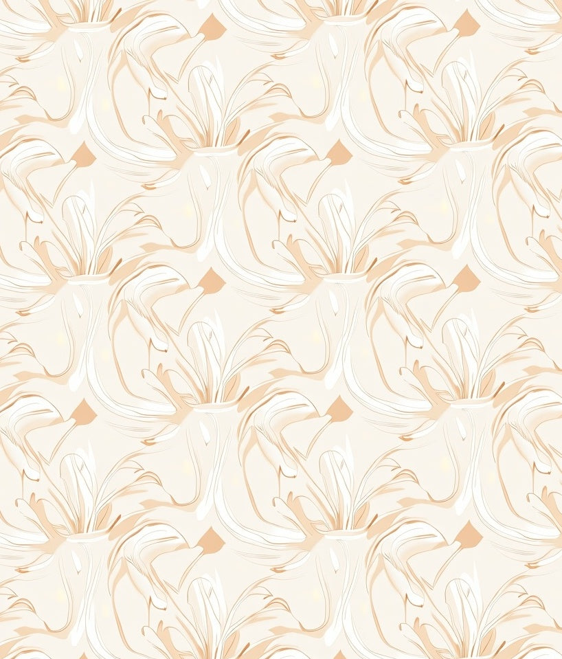 Abstract Floral Swirl Pattern Rug