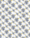 Navy Gold Starburst Scatter Rug
