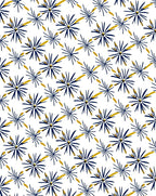 Navy Gold Starburst Scatter Rug