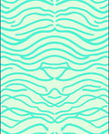 Mint Green Wavy Line Pattern Rug