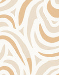 Abstract Swirls Organic Earth Tones Rug