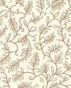 Elegant Vine Leaf Pattern Rug