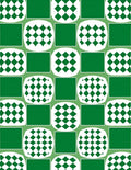 Graphic Diamond Square Mosaic Design Rug