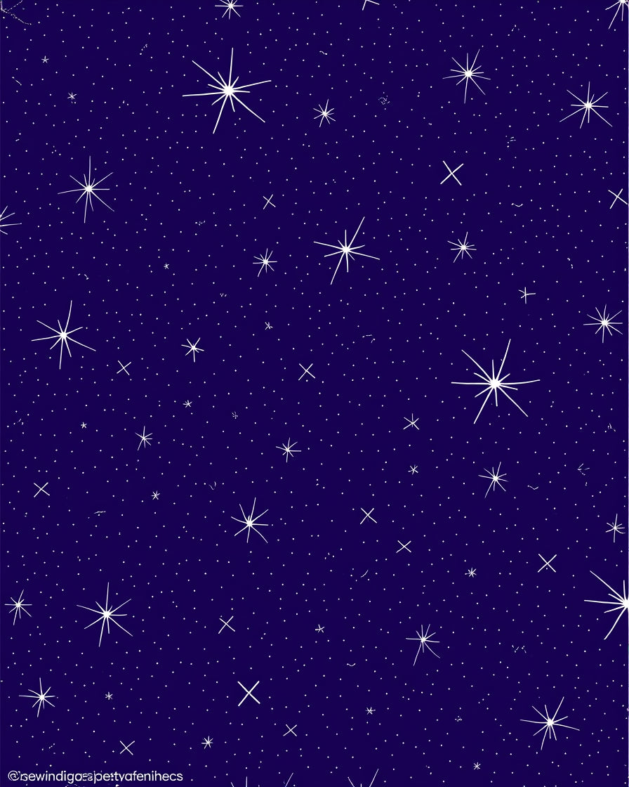 Navy Starry Night Pattern Rug
