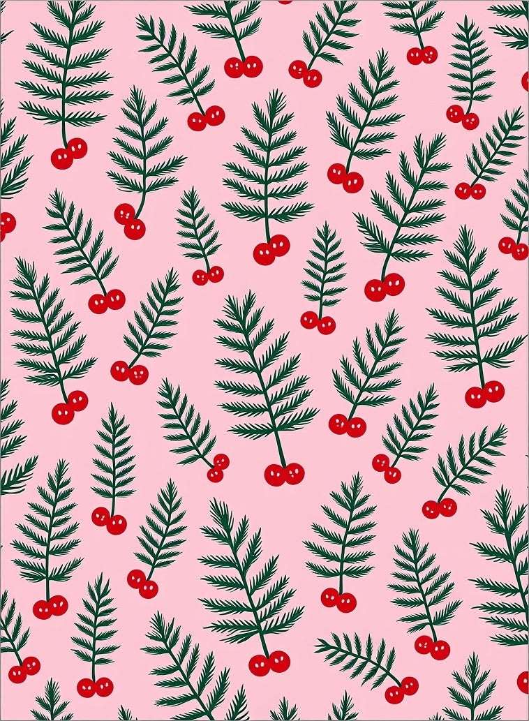 Whimsical Berry Branch Pattern Rug
