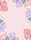 Pastel Floral Frame Design Rug