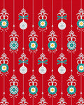 Ornate Red Green White Ornament Pattern Rug