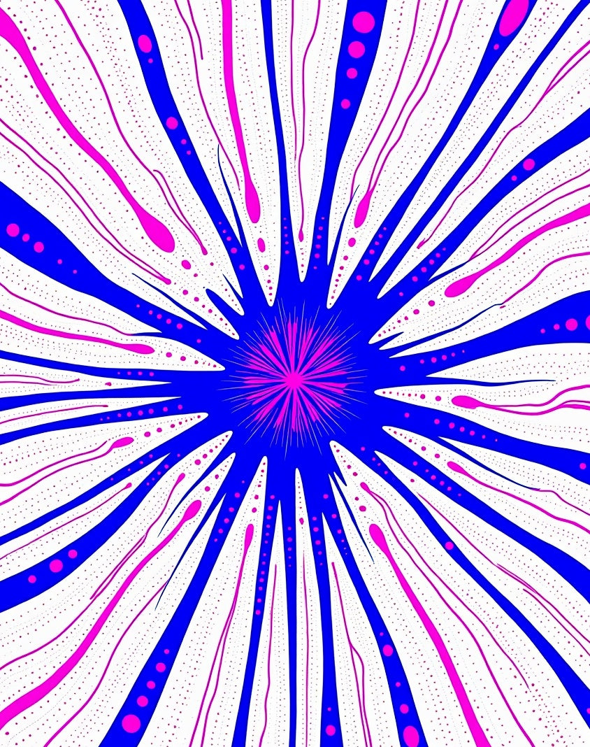 Vibrant Energy Burst Design Rug