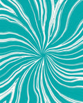Teal Marble Swirl Abstract Rug