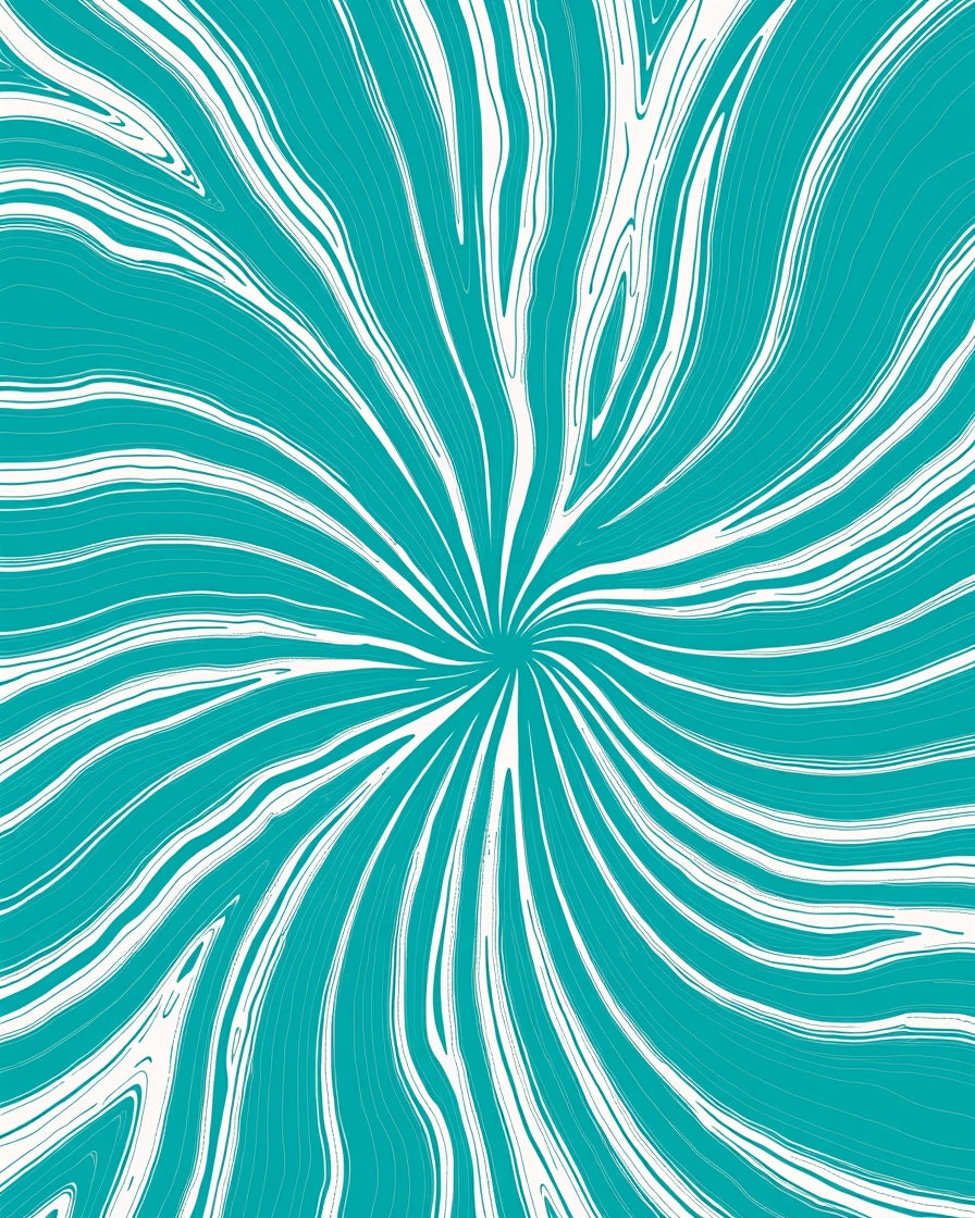 Teal Marble Swirl Abstract Rug