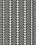 Bold Black White Geometric Stripe Rug