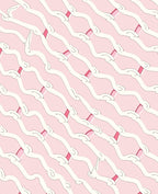 Delicate Pink Wavy Pattern Rug
