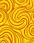 Vibrant Swirl Abstract Warm Pattern Rug