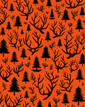 Forest Winter Antler Pattern Rug