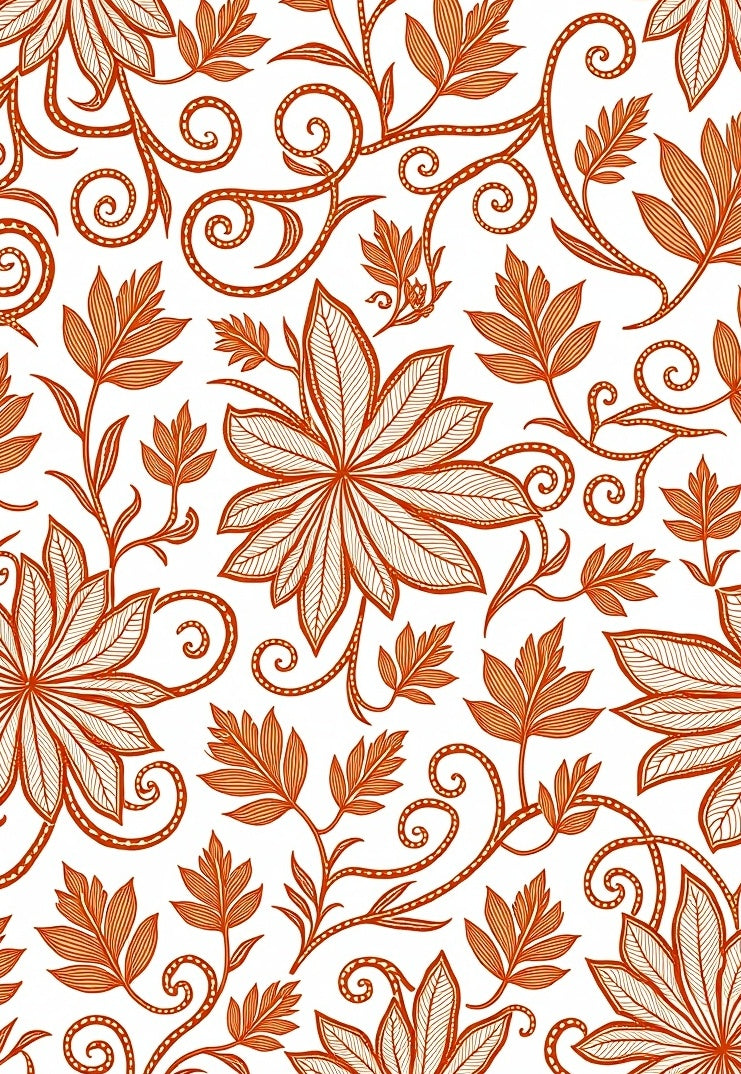 Ornate Leafy Vine Pattern Design Rug