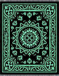 Mint Green Classic Mandala Floral Rug