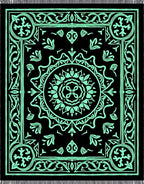 Mint Green Classic Mandala Floral Rug