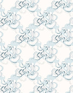 Abstract Swirls Gentle Blue Pattern Rug
