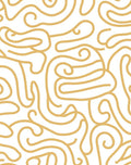 Golden Swirl Abstract Pattern Rug