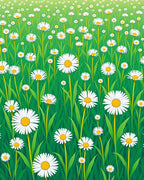 Garden Field Daisy Meadow Design Rug